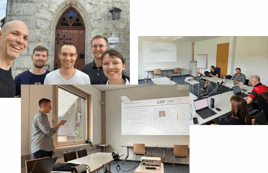 Collage of photograhps: Group photo, photos from seminar presentations and discussions